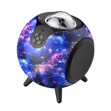 Starry galaxy projector illuminating night skies with vivid stars and nebulae, perfect for home decor and ambiance.