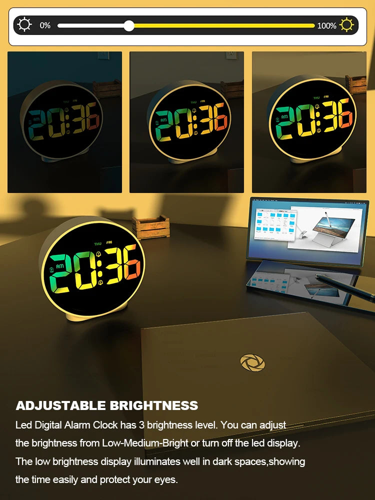 Digital alarm clock with snooze function for convenient and effective time management in your daily routine.