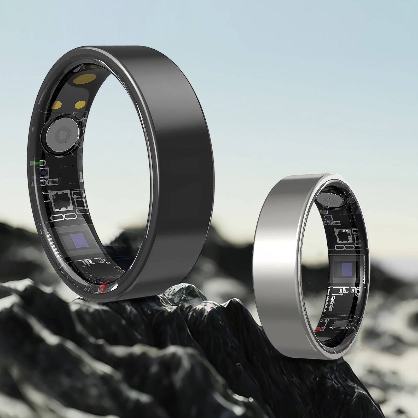 Smart tracking ring designed for accurate activity monitoring and health insights.