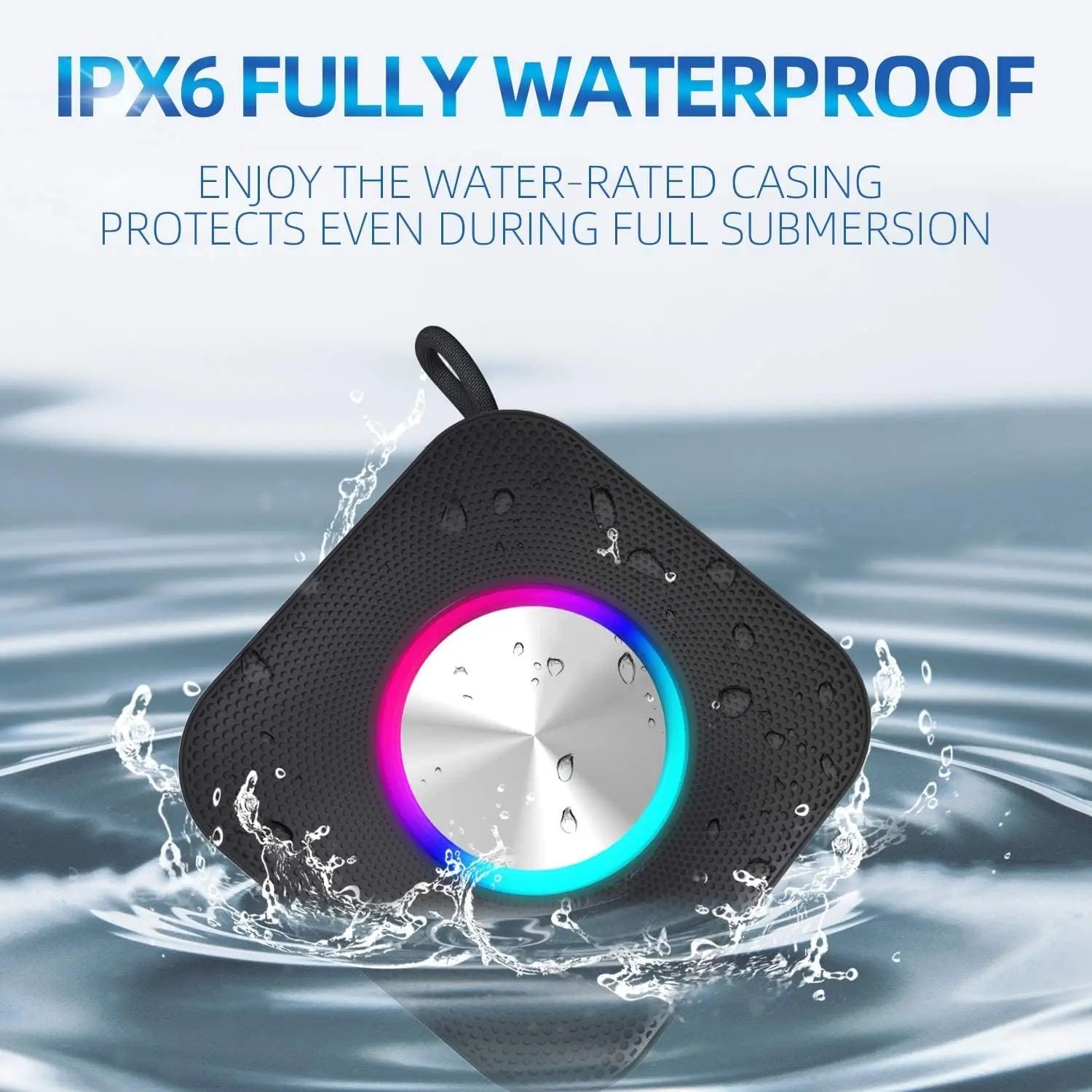Portable Bluetooth speaker delivering high-quality wireless sound for music on the go, perfect for travel and outdoor use.