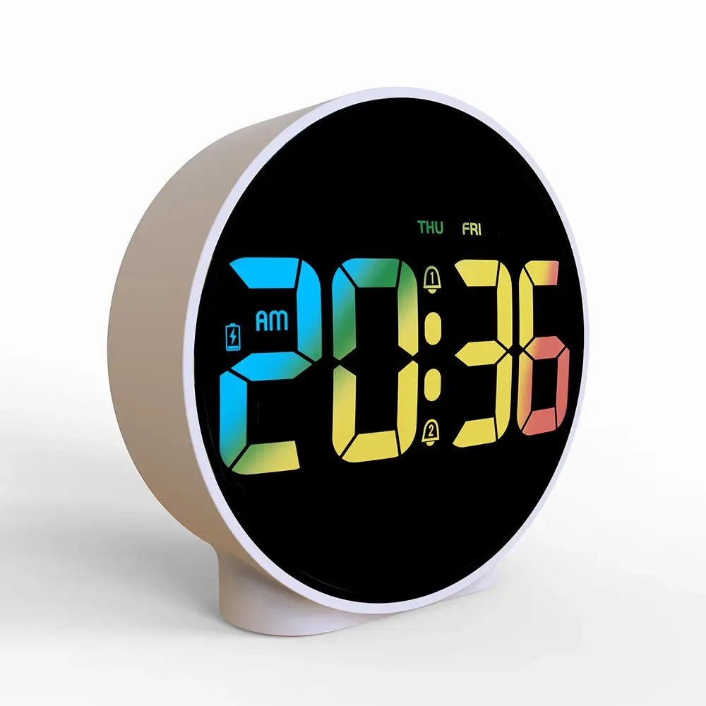 Digital alarm clock with snooze function for convenient and effective time management in your daily routine.