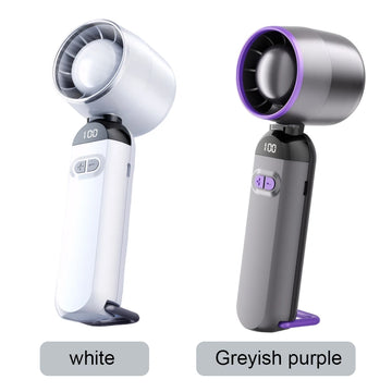 Portable handheld fan offering efficient cooling and compact design for personal comfort on the go.