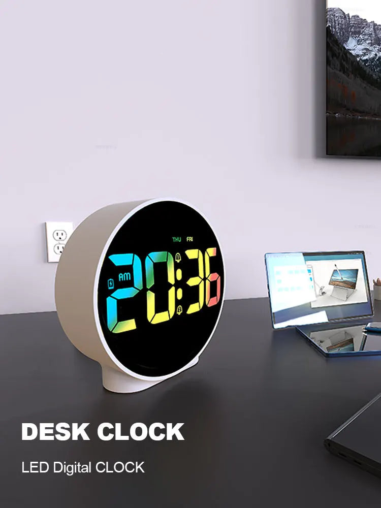 Digital alarm clock with snooze function for convenient and effective time management in your daily routine.