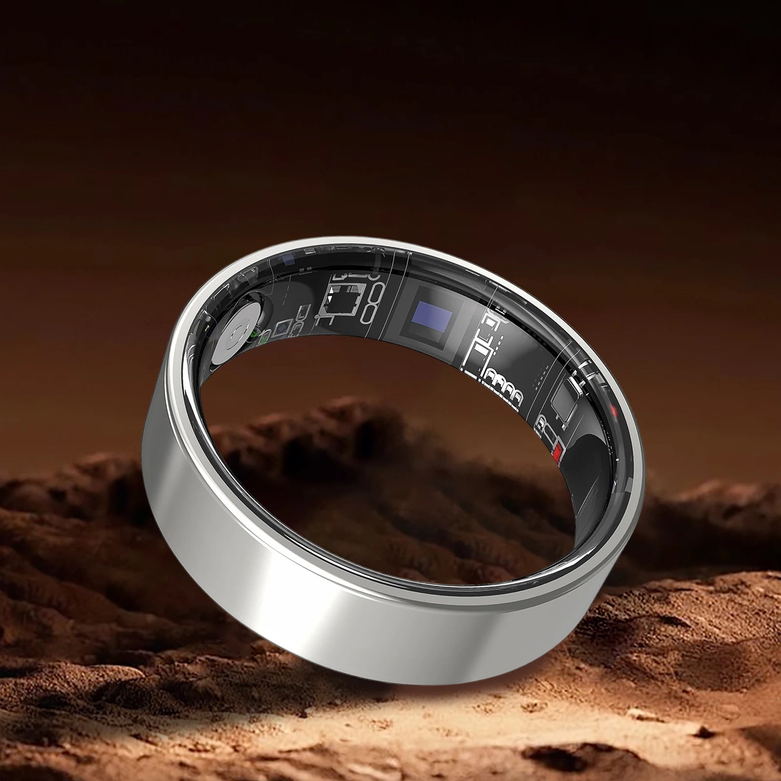 Smart tracking ring designed for accurate activity monitoring and health insights.