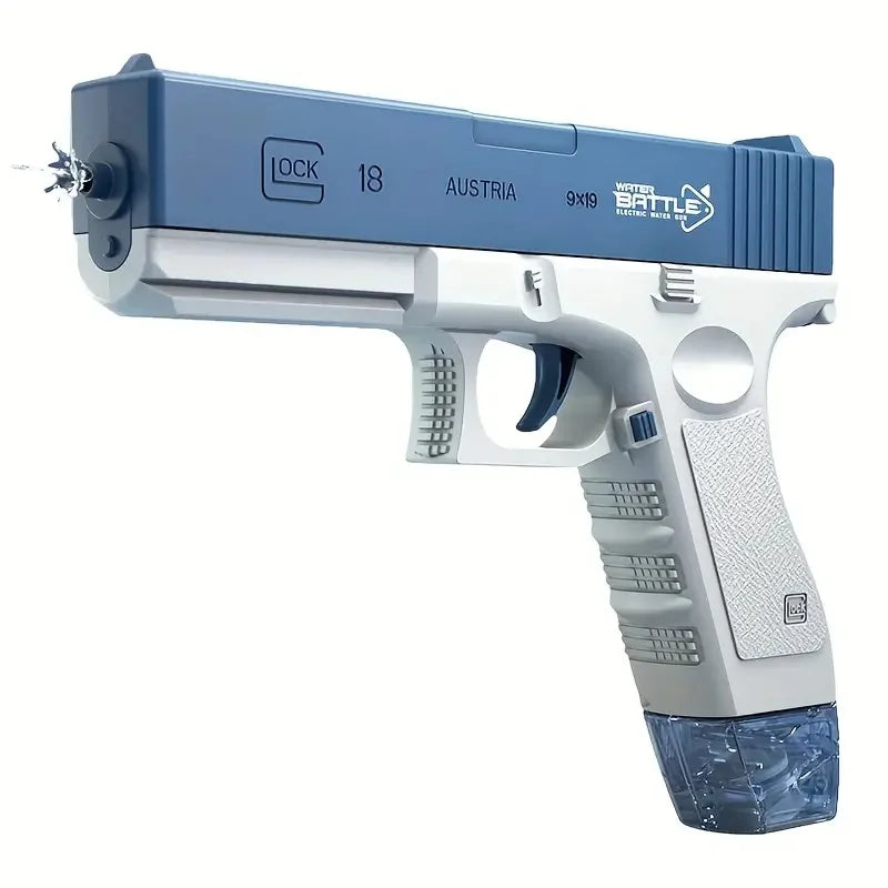Rechargeable water gun featuring durable design for extended outdoor play and convenient quick charging capability