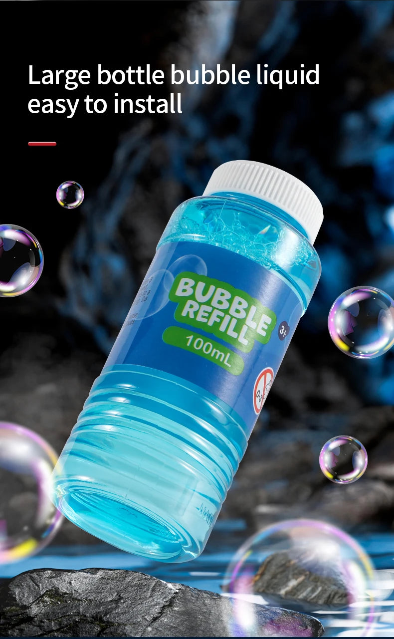 Portable electric bubble machine creating vibrant bubbles with lava lamp-like effects, perfect for parties and events