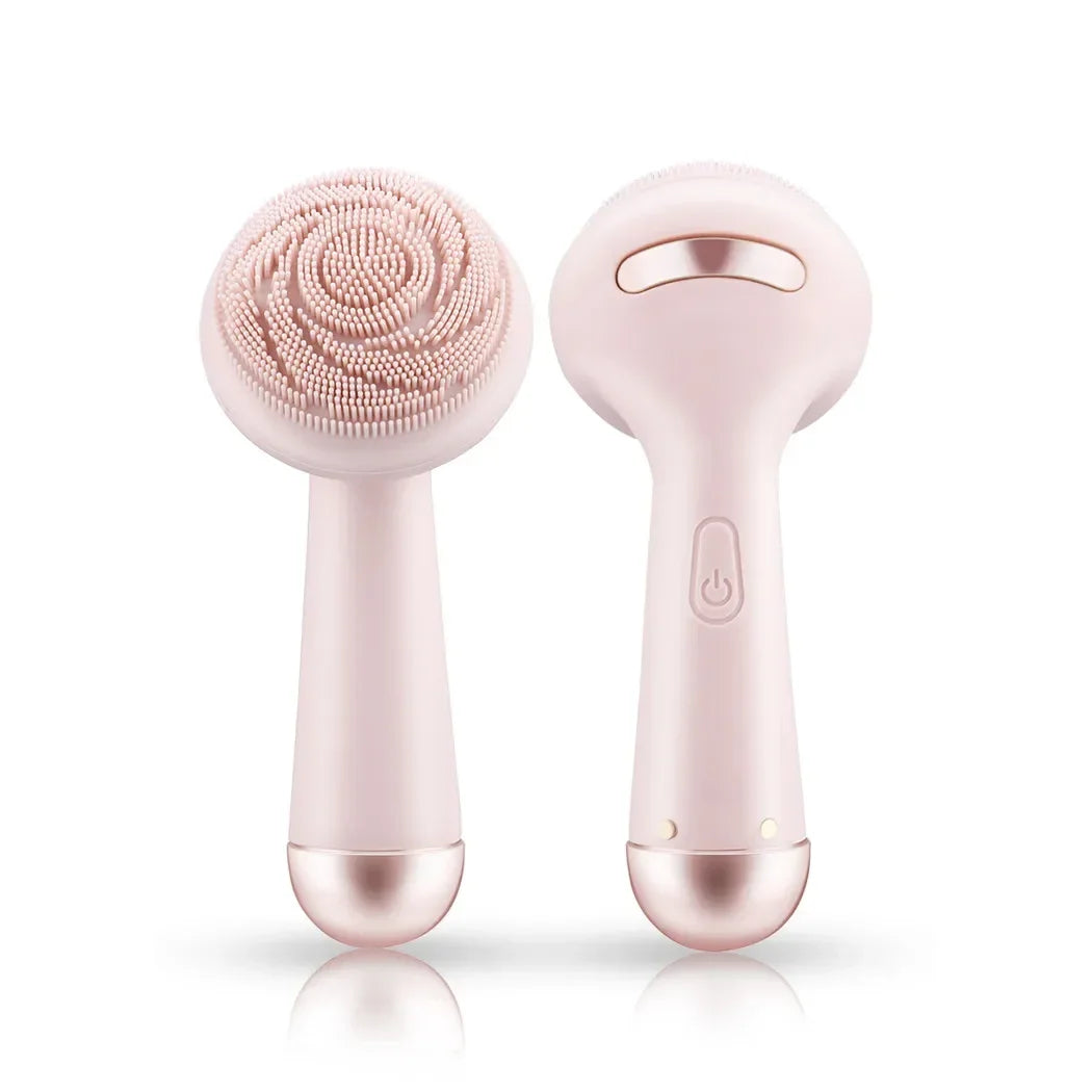 Electric silicone face massager for advanced skin care, enhancing complexion and promoting healthy skin vitality.