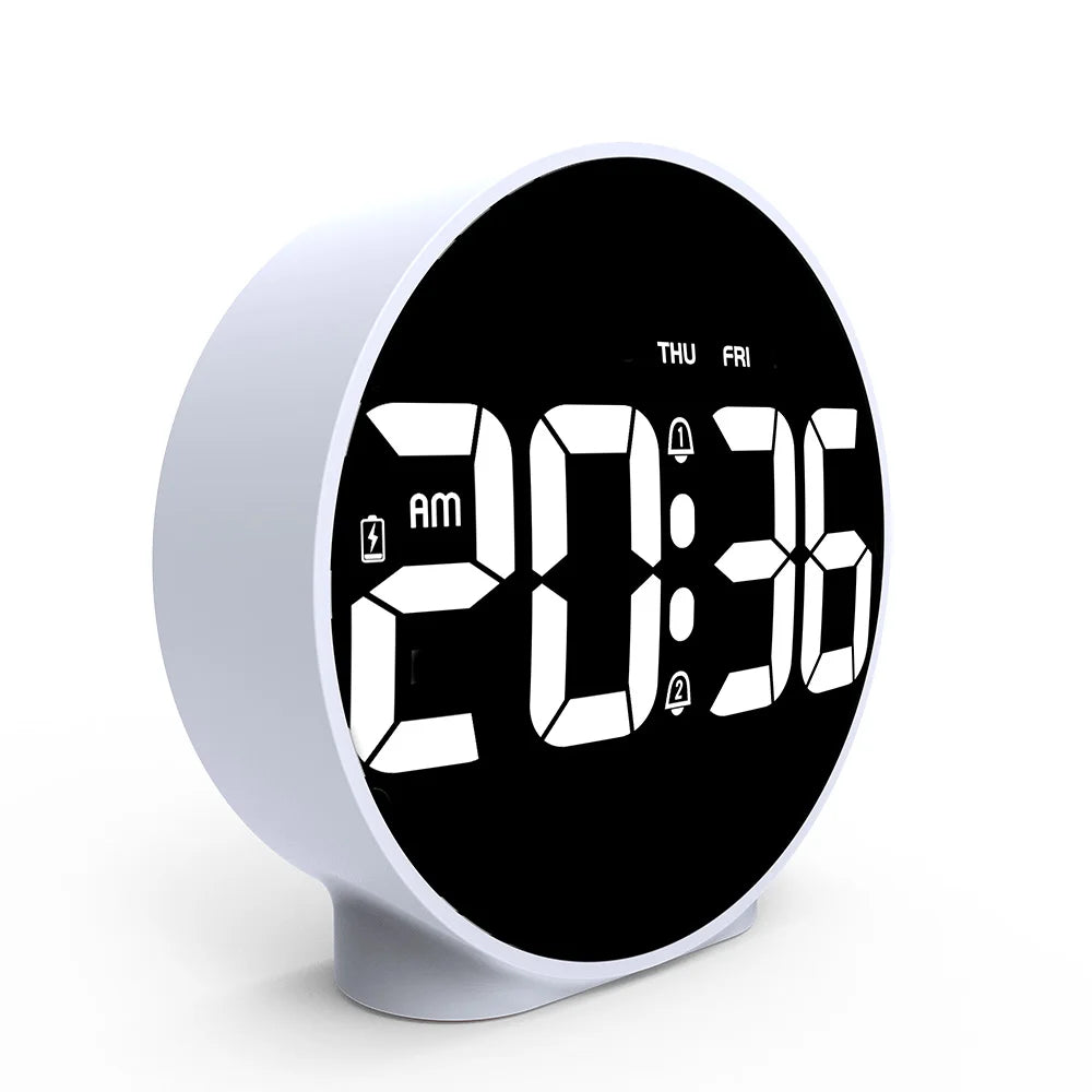 Digital alarm clock with snooze function for convenient and effective time management in your daily routine.