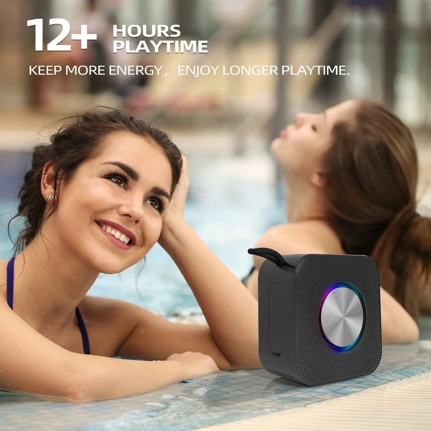 Portable Bluetooth speaker delivering high-quality wireless sound for music on the go, perfect for travel and outdoor use.