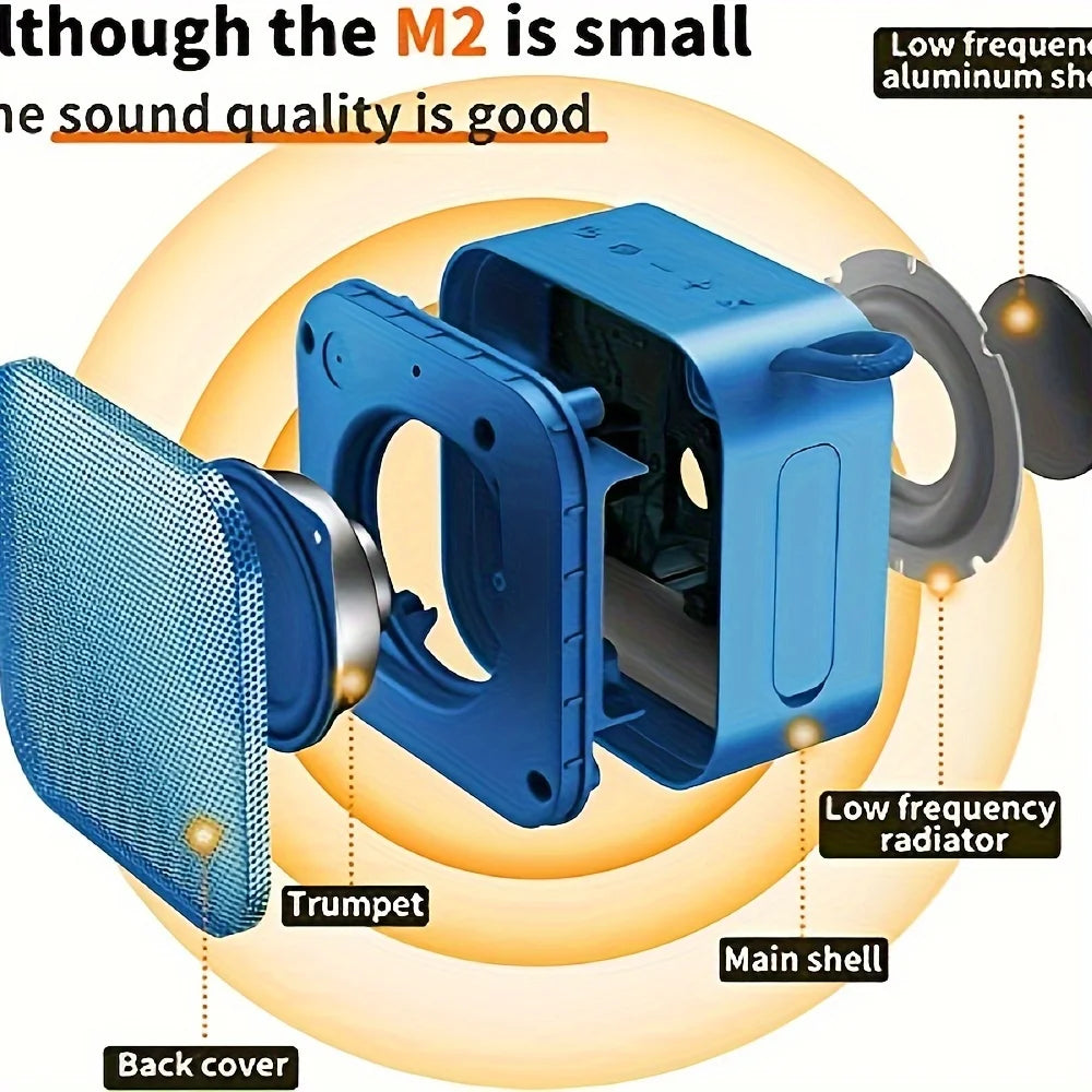 Portable Bluetooth speaker delivering high-quality wireless sound for music on the go, perfect for travel and outdoor use.