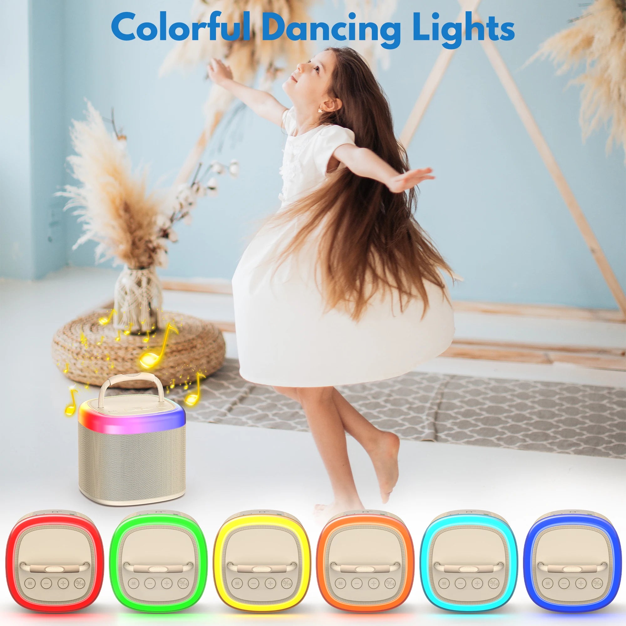 Portable Bluetooth karaoke microphone for wireless singing and entertainment
