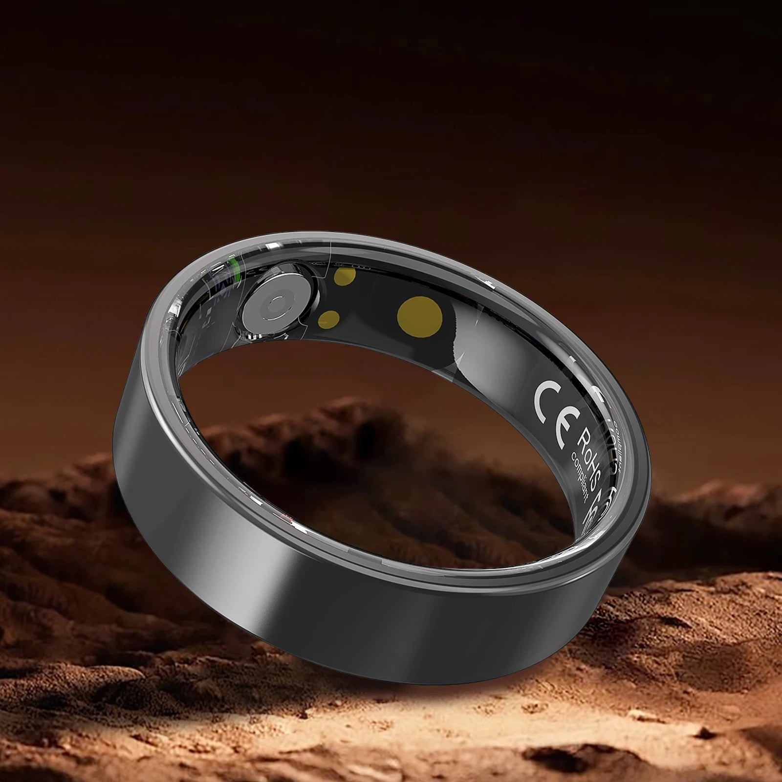 Smart tracking ring designed for accurate activity monitoring and health insights.