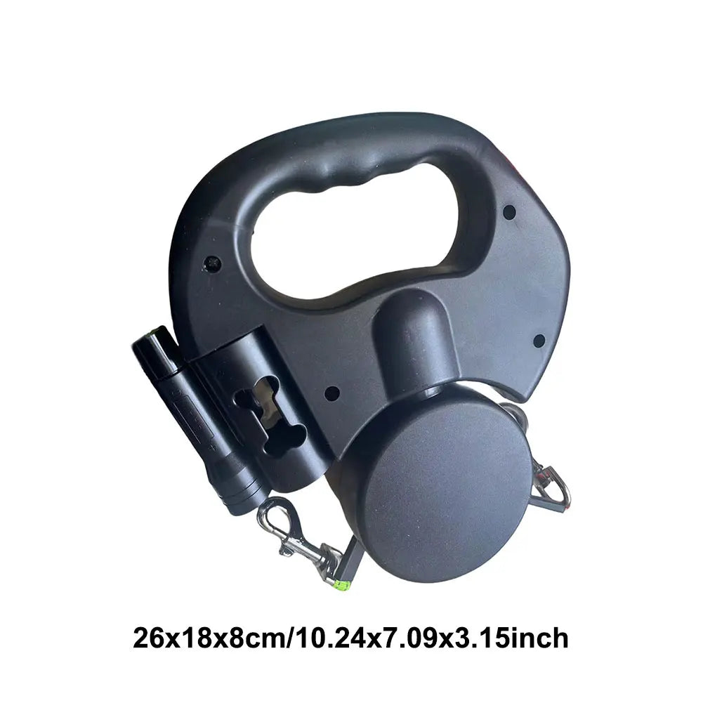 Double headed dog leash designed for durability and control, perfect for walking two dogs simultaneously with ease.