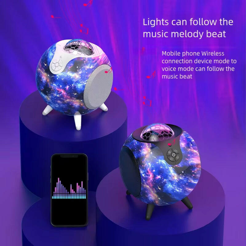 Starry galaxy projector illuminating night skies with vivid stars and nebulae, perfect for home decor and ambiance.